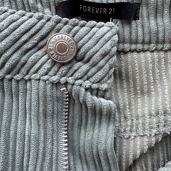 Corduroy Wide Leg Retro High Rise Foreve 21 Pants Womens Small Green Pockets y2k - Picture 2 of 13